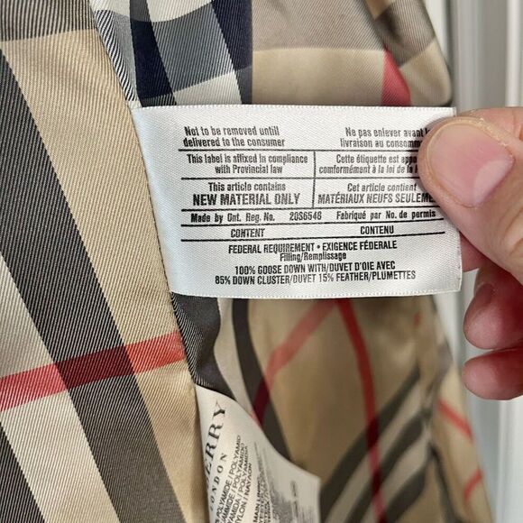 Burberry Weatherproof Puffer Goose Down Belted Pocket Nova Check Hooded Coat - Picture 14 of 14